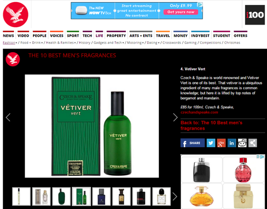 Independant - 10 Best mens fragrances