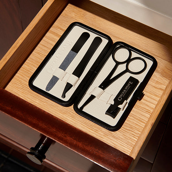 Air-Safe Manicure Set - Blue & White with Teflon