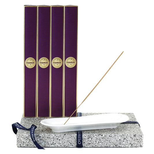 Incense Dish with Dark Rose