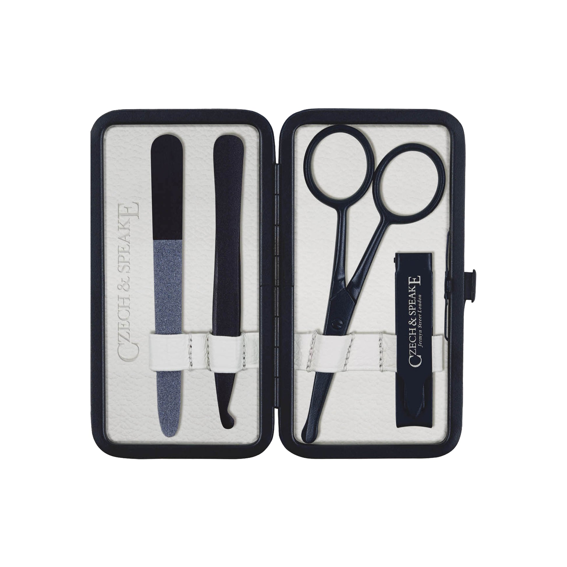 Air-Safe Manicure Set - Blue & White with Teflon