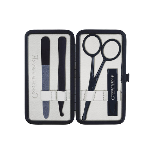 Air-Safe Manicure Set - Blue & White with Teflon