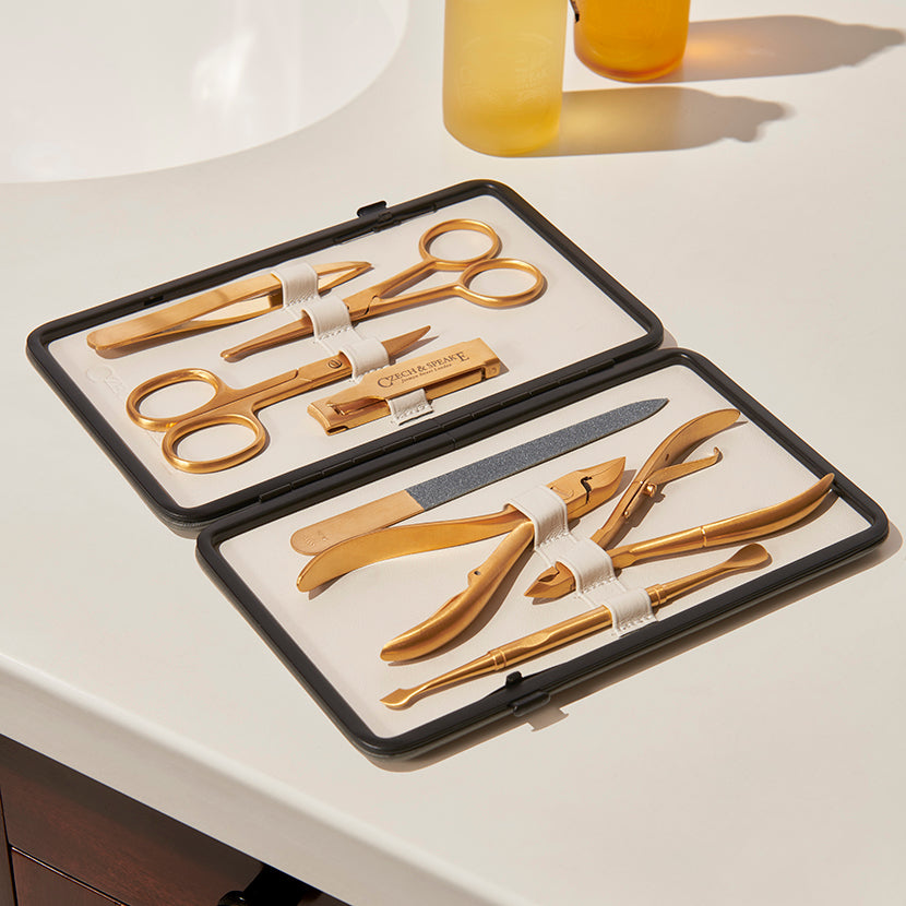 Manicure Set - Stone & Cream with Gold