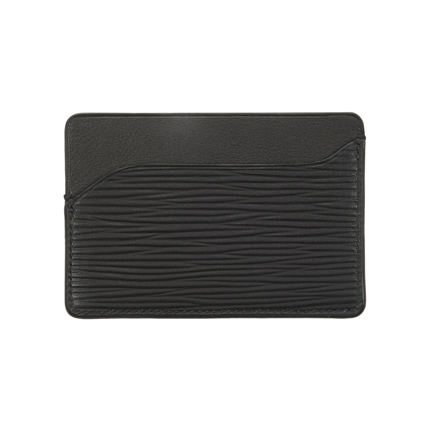 Triple Card Holder In Black Leather