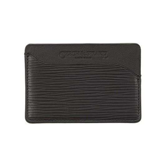 Triple Card Holder In Black Leather