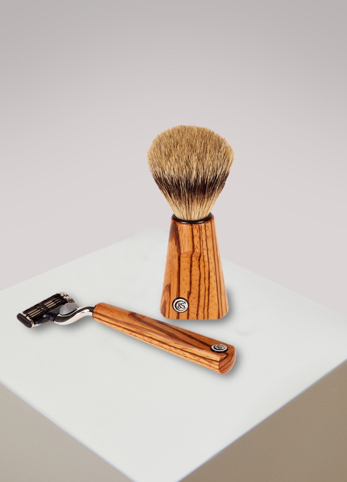 Zebrano Wood Shaving Set